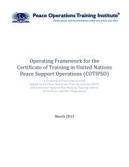 COTIPSO Operating Framework (PDF) - Peace Operations Training ...