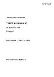 Pressemitteilung - TRIMET Aluminium SE