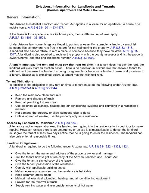 Evictions & Forcible Detainers - Gila County