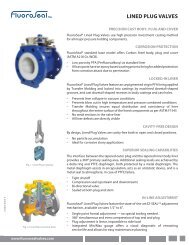 LINED PLUG VALVES - FluoroSeal Specialty Valves