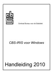 de handleiding voor IRIS 2010 - CBS voor uw bedrijf