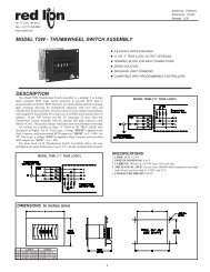 TSW Data Sheet/Manual PDF - Red Lion Controls