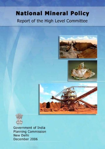 National Mineral Policy 2006 - Department of Mines