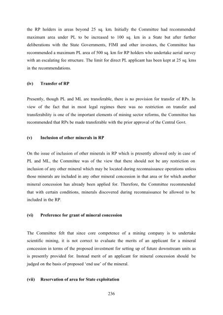 National Mineral Policy 2006 - Department of Mines