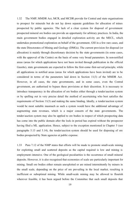 National Mineral Policy 2006 - Department of Mines