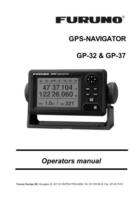 GPS-NAVIGATOR GP-32 &amp; GP-37