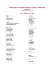 Signatories- List of Parliamentarians - Control Arms