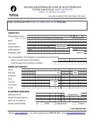 inschrijvingsformulier voor de selectieproeven - Jobpol