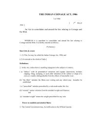 THE INDIAN COINAGE ACT, 1906 - Ministry of Finance