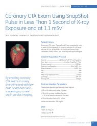 Coronary CTA Exam Using SnapShot Pulse in Less ... - GE Healthcare