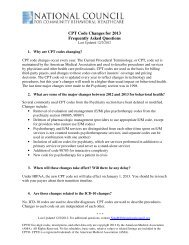 CPT Code Changes for 2013 Frequently Asked ... - National Council