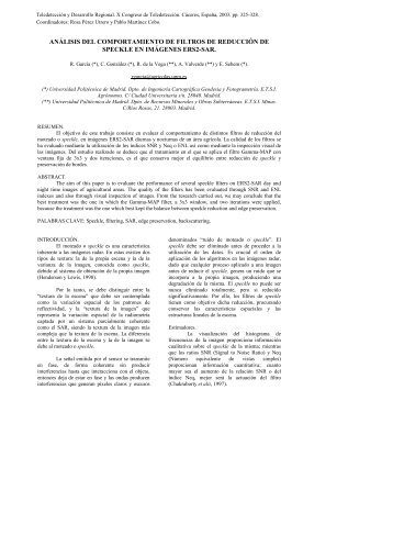 AnÃ¡lisis del comportamiento de filtros de reducciÃ³n de speckle en ...