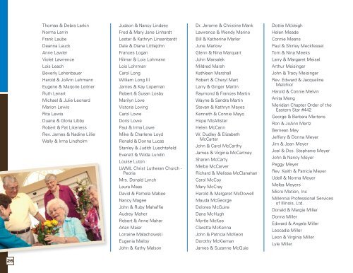 Lutheran Senior Services Donors