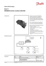 ECA 71 MODBUS do ECL Comfort 200/300 - Danfoss