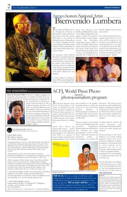 Loyola Schools Bulletin Volume 2, Issue #4 & #5 - Ateneo de Manila ...