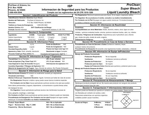 super bleach liquid laundry bleach msds - Swisher Hygiene