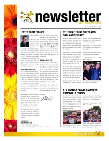 letter from ftd ceo st. louis florist celebrates 50th ... - FTD, Inc.