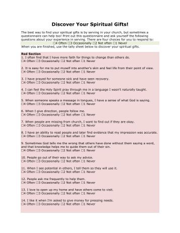 Divine image with regard to spiritual gifts test printable Refreshing image regarding spiritual gifts test printable