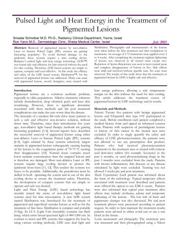 LHE in Treatment of Pigmened Lesions - DermaSpark