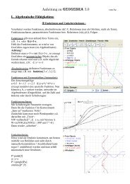 Anleitung zu GeoGebra 3.0 - K-achilles.de