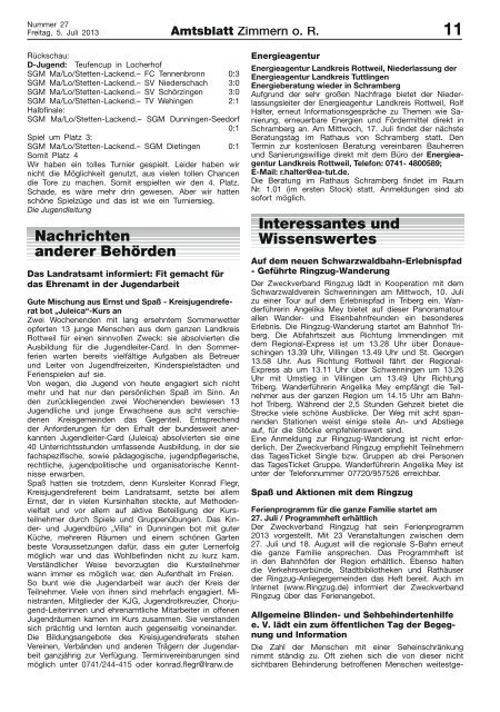 Amtsblatt KW 27 - Zimmern ob Rottweil