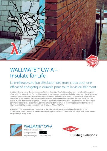 WALLMATEâ¢ CW-A â Insulate for Life - Dow Building Solutions