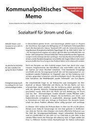 Kommunalpolitisches Memo - Kommunalpolitisches Forum NRW