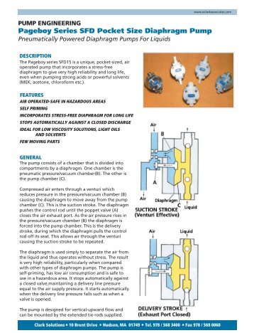 Pageboy Series SFD Pocket Size Diaphragm Pump - Clark Solutions