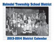 District Calendar/Handbook - Holmdel