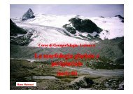 La morfologia glaciale Parte II (file pdf) - Scuola di Scienze Ambientali