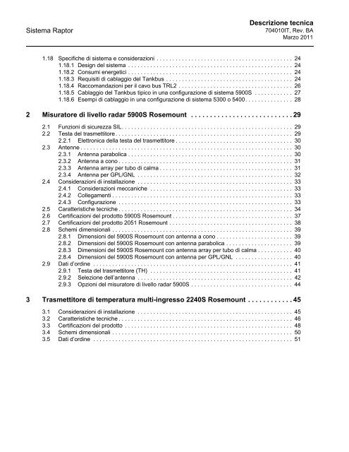 Sistema - Rosemount TankRadar