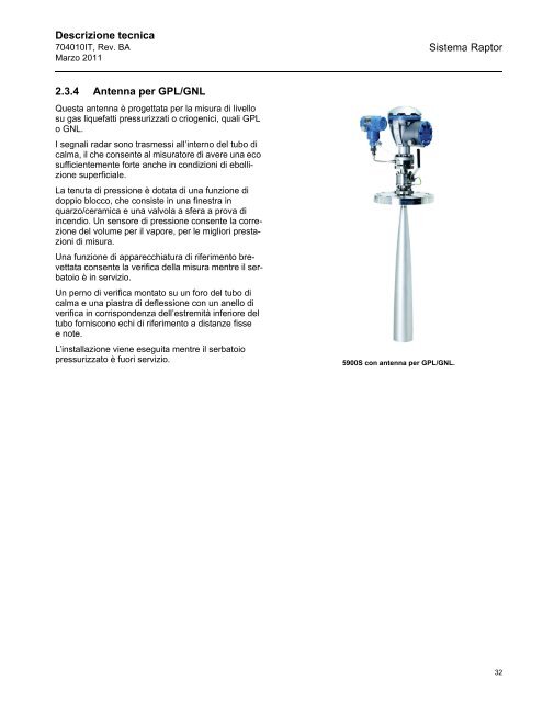 Sistema - Rosemount TankRadar