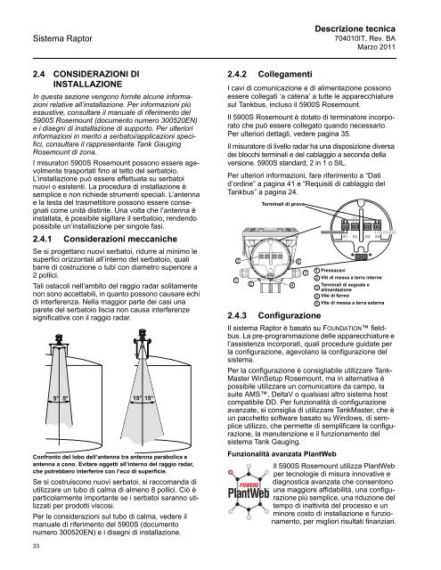 Sistema - Rosemount TankRadar