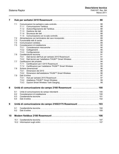 Sistema - Rosemount TankRadar