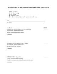 Evaluation Sheet for Oral Presentations (EconS 490) Spring ...