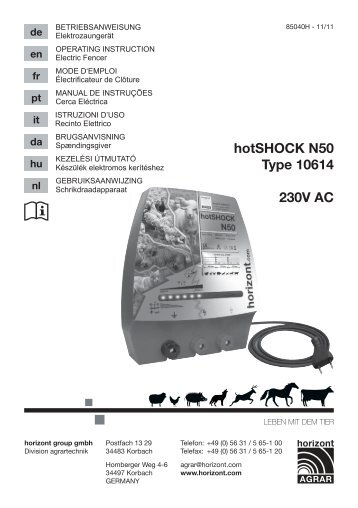 hotSHOCK N50 Type 10614 230V AC