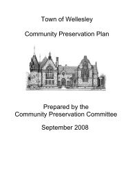 Community Preservation Plan - Town of Wellesley