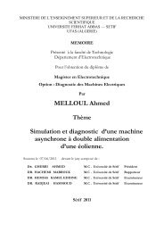 MELLOUL Ahmed Simulation et diagnostic d'une machine ...