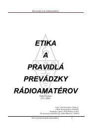 Etika prevÃ¡dky rÃ¡dioamatÃ©rov - Ãvod