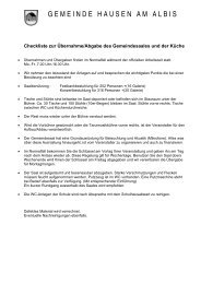 Checkliste KÃƒÂ¼che Gemeindesaal [PDF, 22.0 KB]