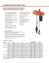 Lodestar electric chain hoist