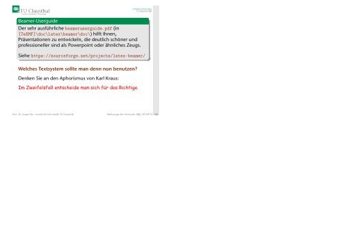 Textverarbeitung mit LaTeX - TU Clausthal