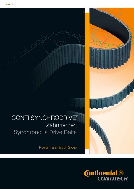 CONTI SYNCHRODRIVEÂ® Zahnriemen / Synchronous ... - ContiTech