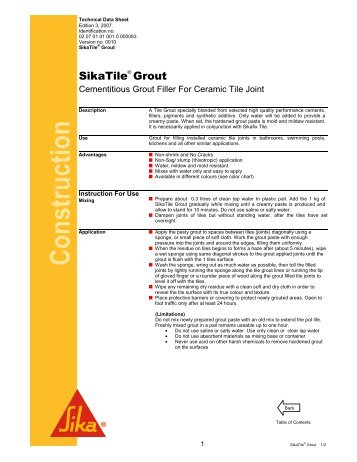 SikaTile Grout - Sika Indonesia