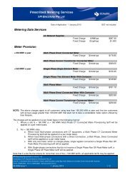 Schedule of Prescribed Metering Services - SP AusNet