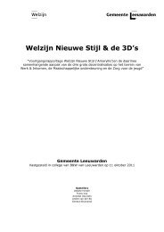 Welzijn Nieuwe Stijl & de 3D's - Gemeente Leeuwarden