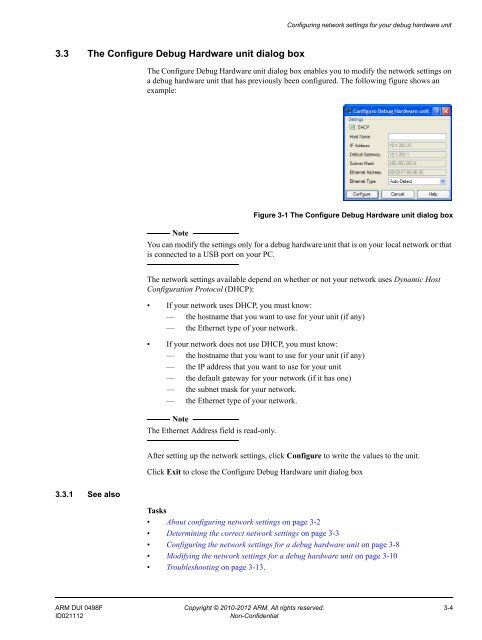 ARM DS-5 Using the Debug Hardware Configuration Utilities