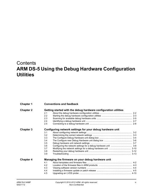 ARM DS-5 Using the Debug Hardware Configuration Utilities