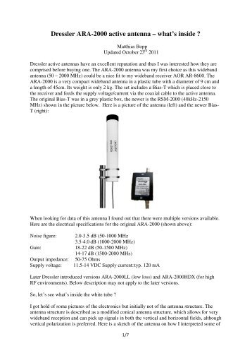 Dressler ARA-2000 active antenna - DD1US