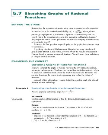 5.7 Sketching Graphs of Rational Functions